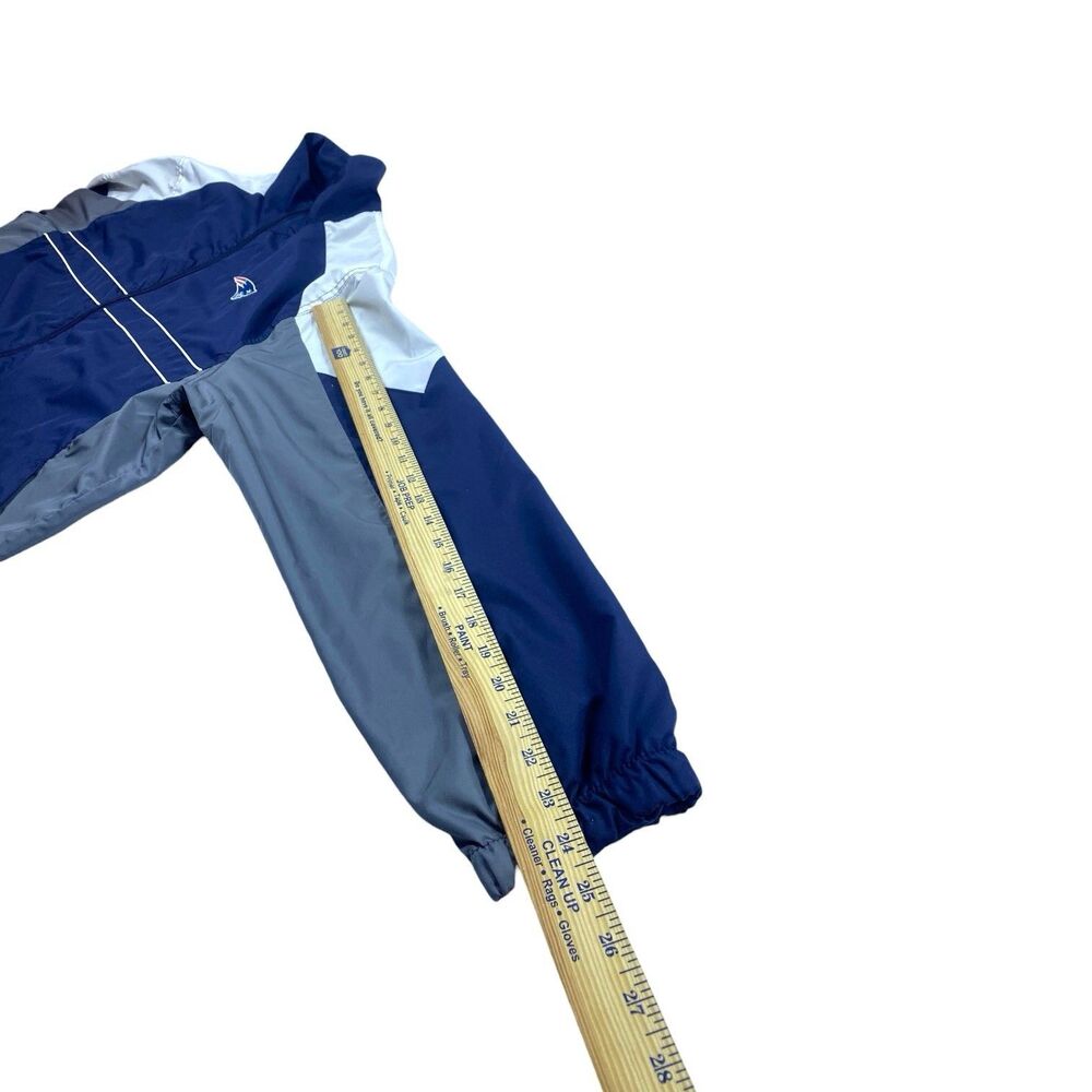Dunbrooke Patriots Windbreaker Mens LARGE Blue NFL Team Jacket Full Zip SI Logo - Picture 9 of 9